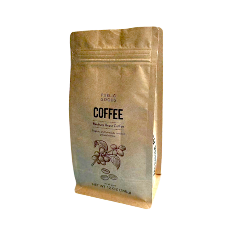 Stevig, duurzaam, ademend, scheurbestendig, afbreekbaar kraftpapierzakje