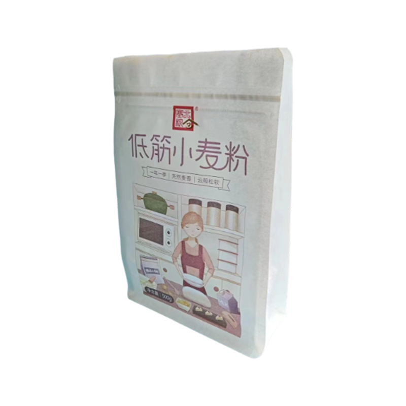 Stevig, duurzaam, ademend, scheurbestendig, afbreekbaar kraftpapierzakje